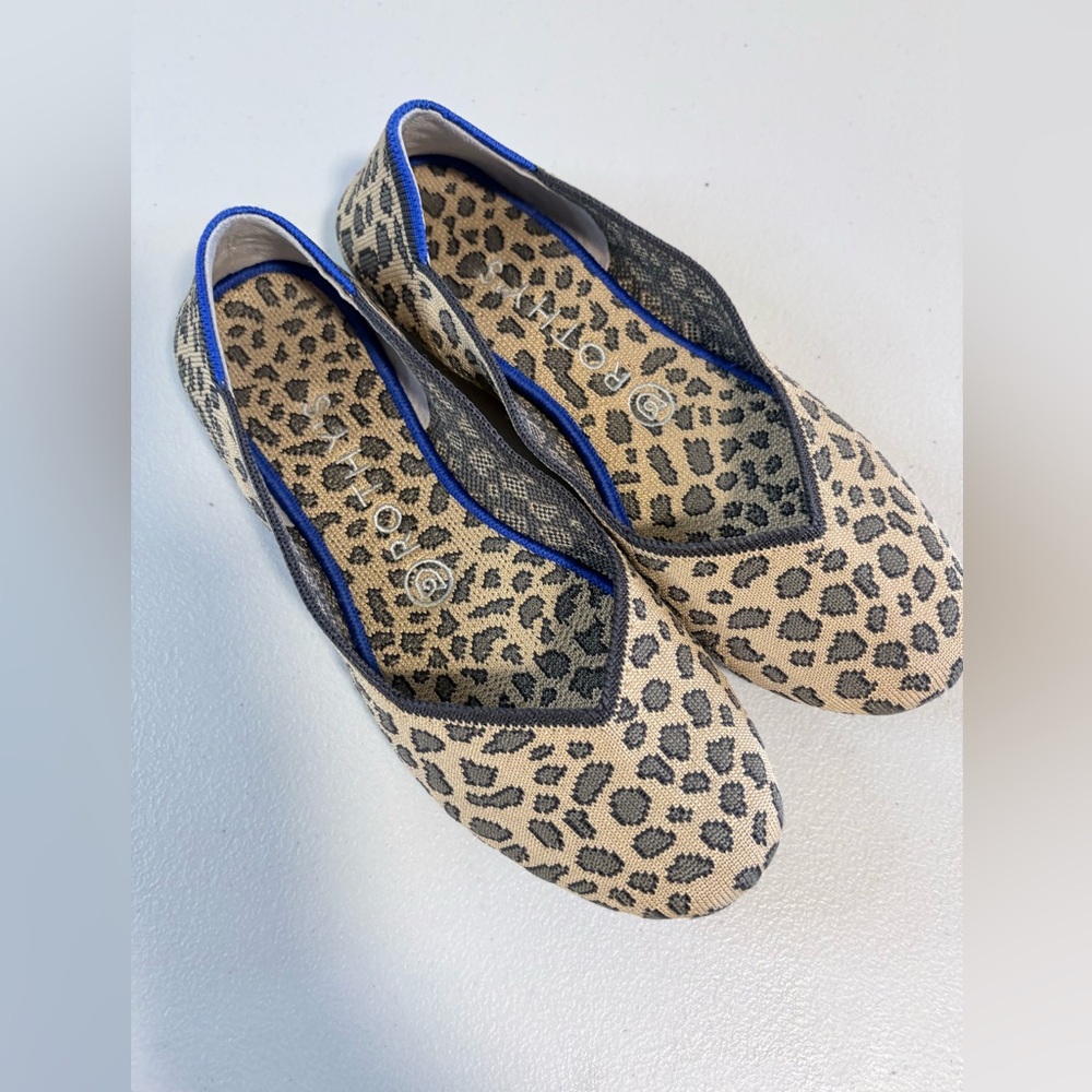 Rothy’s The Flat | Leopard Print Knit Flats | Size 7.5 - Picture 3 of 14